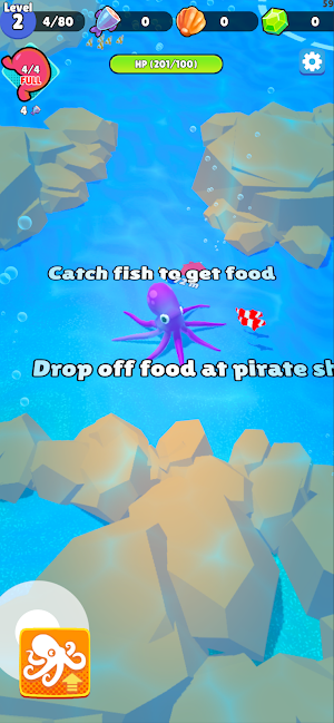 Octopus: Idle Survival Game Screenshot 1
