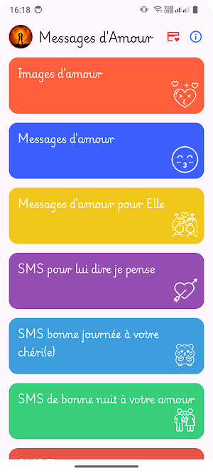 Messages et Images d'Amour Screenshot 0