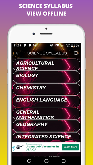 Wassce Syllabus 2021-2025 Screenshot 2