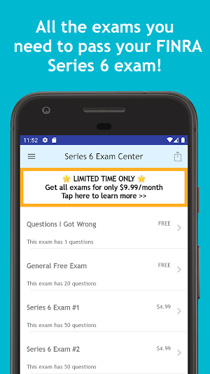 Series 6 Exam Center - FINRA Series 6 test prep Screenshot 3