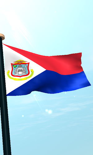 Sint Maarten Flag 3D Wallpaper Screenshot 3