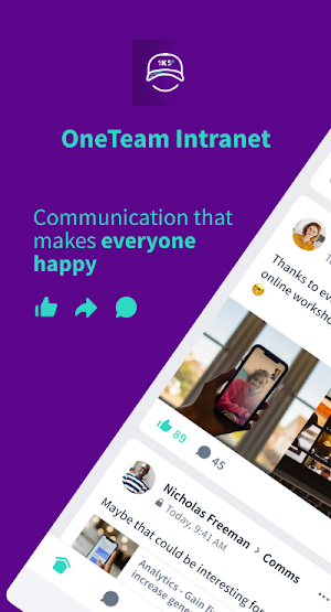 OneTeam Intranet Screenshot 0