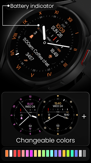 Minimal Black v32 Watch Face Screenshot 3