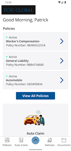 First Casualty Insurance Screenshot 1