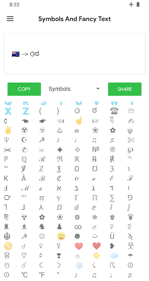 Cool Symbols & Characters  ツ Screenshot 0