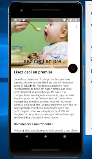 Repas bébé fait maison Screenshot 1