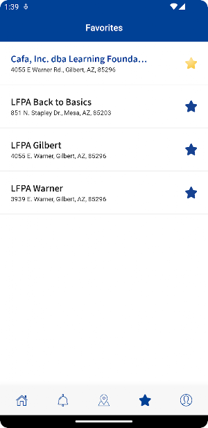 CAFA Inc LFPA Schools Screenshot 2