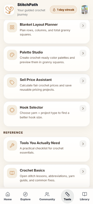 Stitch Path: Crochet Tools Screenshot 3
