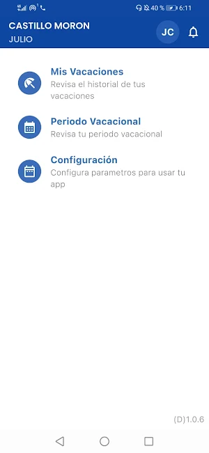 MCP - Vacaciones Screenshot 1