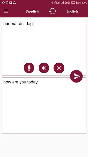 Swedish - English Translator Screenshot 1