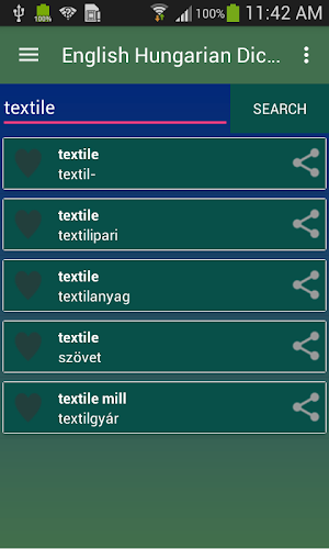 English Hungarian Dictionary Screenshot 1