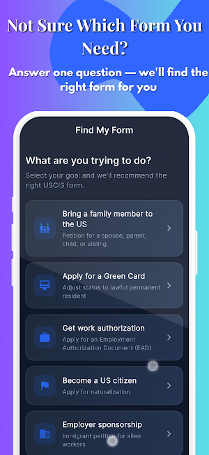 ImmiGuide: USCIS Form Helper Screenshot 1