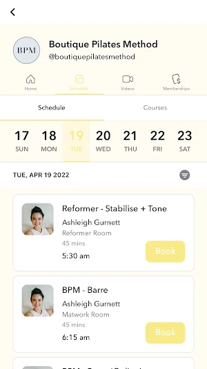 Boutique Pilates Method Screenshot 0