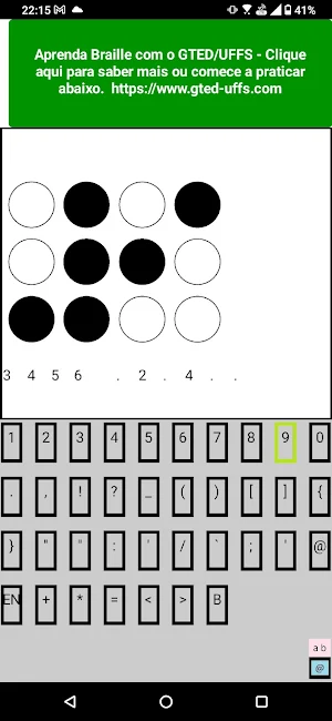 Aprenda Braille  - GTED_UFFS Screenshot 1