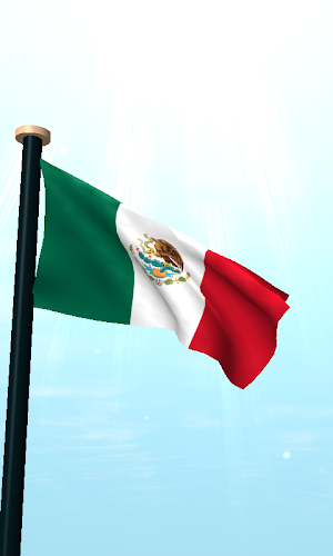 Mexico Flag 3D Free Wallpaper Screenshot 1