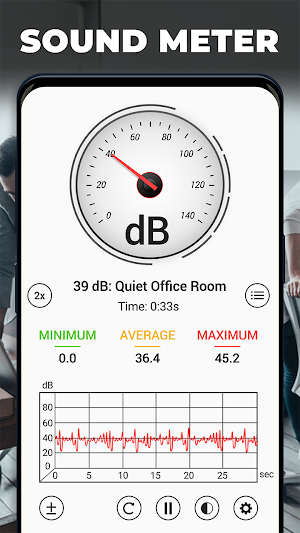 Sound Meter: Noise, Frequency, Decibel Meter Screenshot 1