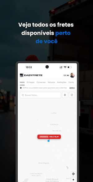 EasyFrete: Motorista e Cliente Screenshot 2