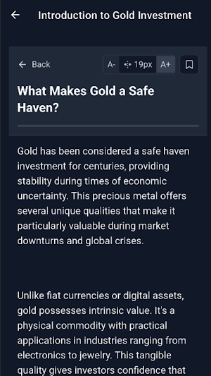 Gold Investment Guidance Screenshot 2