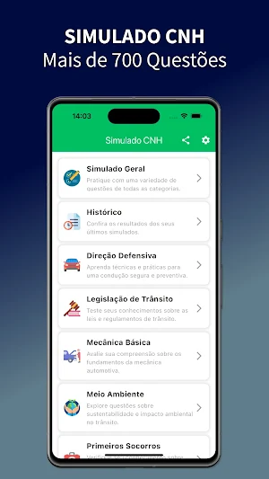Simulado CNH: Prova 2024 Screenshot 0