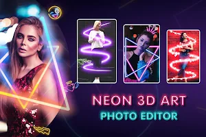 Neon 3D Art Photo Editor Screenshot 0