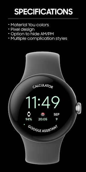 Digital Pixel Plus: Watch face Screenshot 1