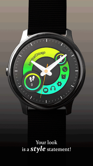Hybrid Simple Green Watch Face Screenshot 0