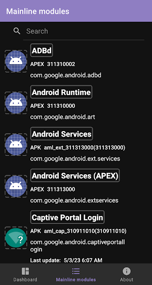 Mainline Modules Info Screenshot 1