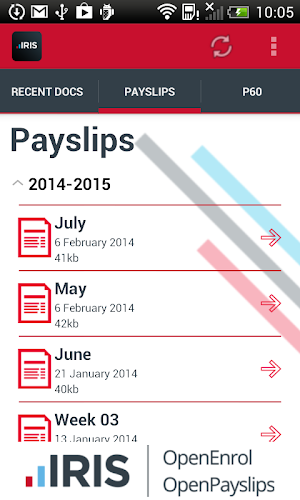 IRIS OpenPayslips Screenshot 3