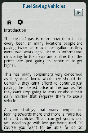 Fuel Saving Vehicles Screenshot 2