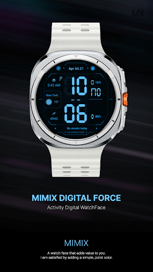 MIMIX Digital Force Watchface Screenshot 3