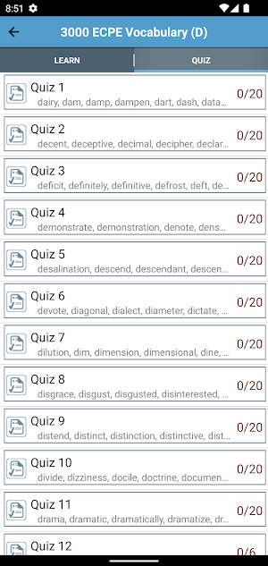 3500 ECPE Vocabulary Screenshot 2