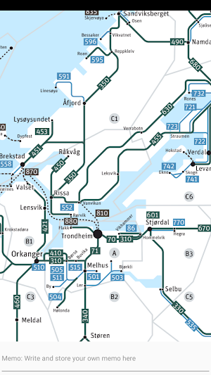 TRONDHEIM BUS TRAM BOAT MAP Screenshot 1