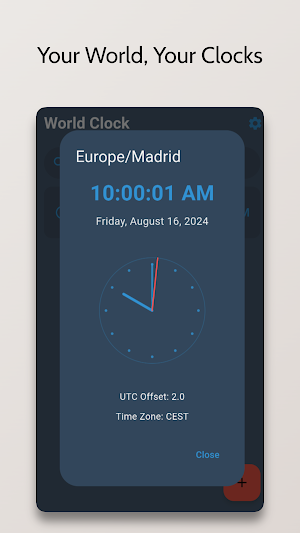 World Clock: Global Time Zones Screenshot 2
