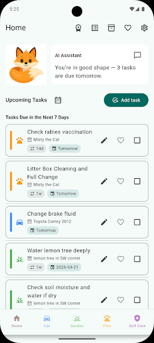 ReadyFox: Life Reminders Screenshot 0