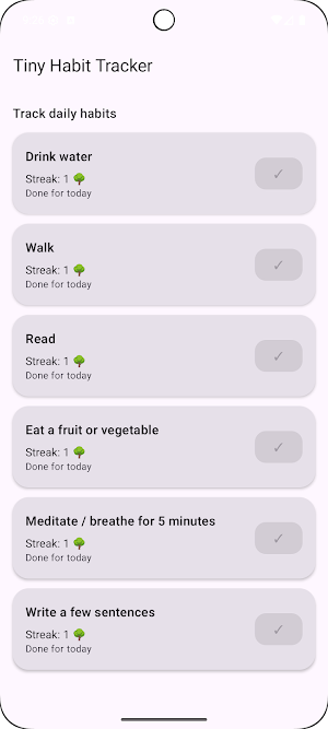 Tiny Habit Tracker Screenshot 0