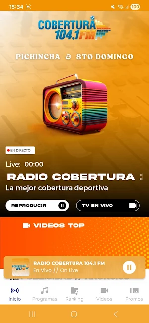 RADIO COBERTURA 104.1 FM Quito Screenshot 1