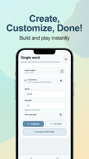 Word Search: Create and Play Screenshot 0
