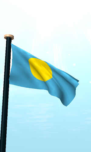 Palau Flag 3D Live Wallpaper Screenshot 1