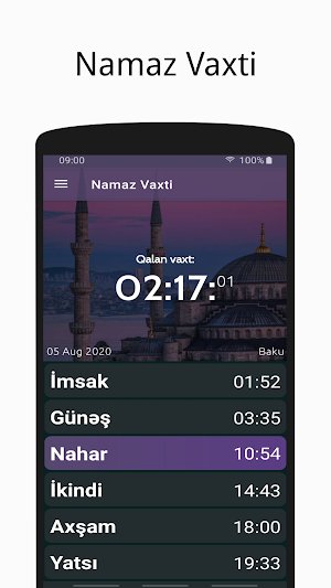 Namaz Vaxtları Azerbaijan - Ezan, Dualar,  Kuran Screenshot 0