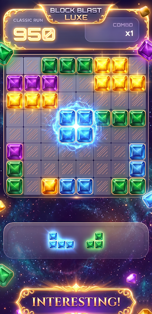 Block Blast Luxe - Gems Puzzle Screenshot 1