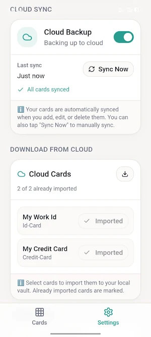 Card Vault Screenshot 3