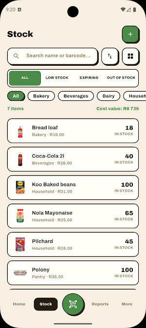 SPAZA: Stock & Shop Manager Screenshot 1