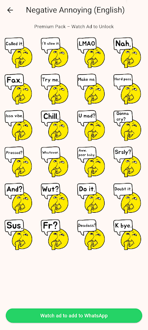 Funny Face Stickers Screenshot 0