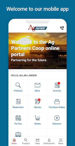 Ag Partners Portal Screenshot 0