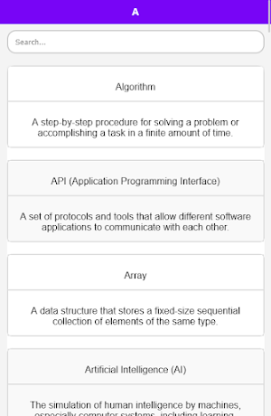 Computer Science Dictionary Screenshot 1