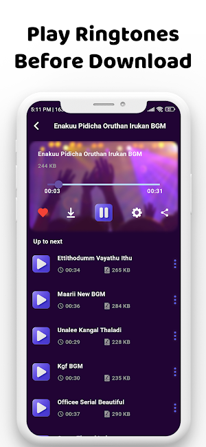 Tamil Ringtones தமிழ் ரிங்டோன் Screenshot 1