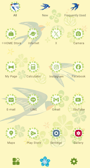 Clovers and Swallows Theme Screenshot 2
