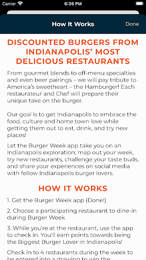 Indianapolis Burger Week Screenshot 1
