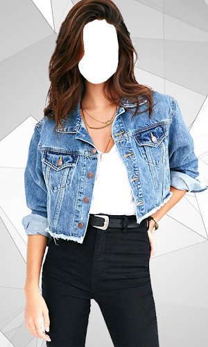 Women Jeans Jacket Photo Suit Screenshot 3