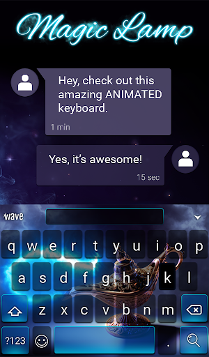 Magic Lamp Animated Keyboard + Live Wallpaper Screenshot 2